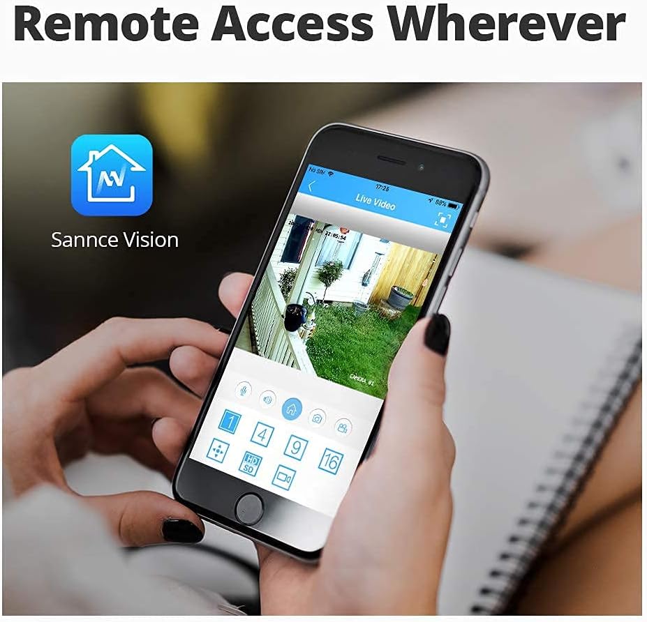 Cheap True All-in-One Home Security Camera System with Built-in 10.1 LCD Monitor,SANNCE 4CH 1080P Surveillance DVR Recorder with 4Pcs 100ft Night Vision Cameras, Easy Remote Access,1TB HDD Included