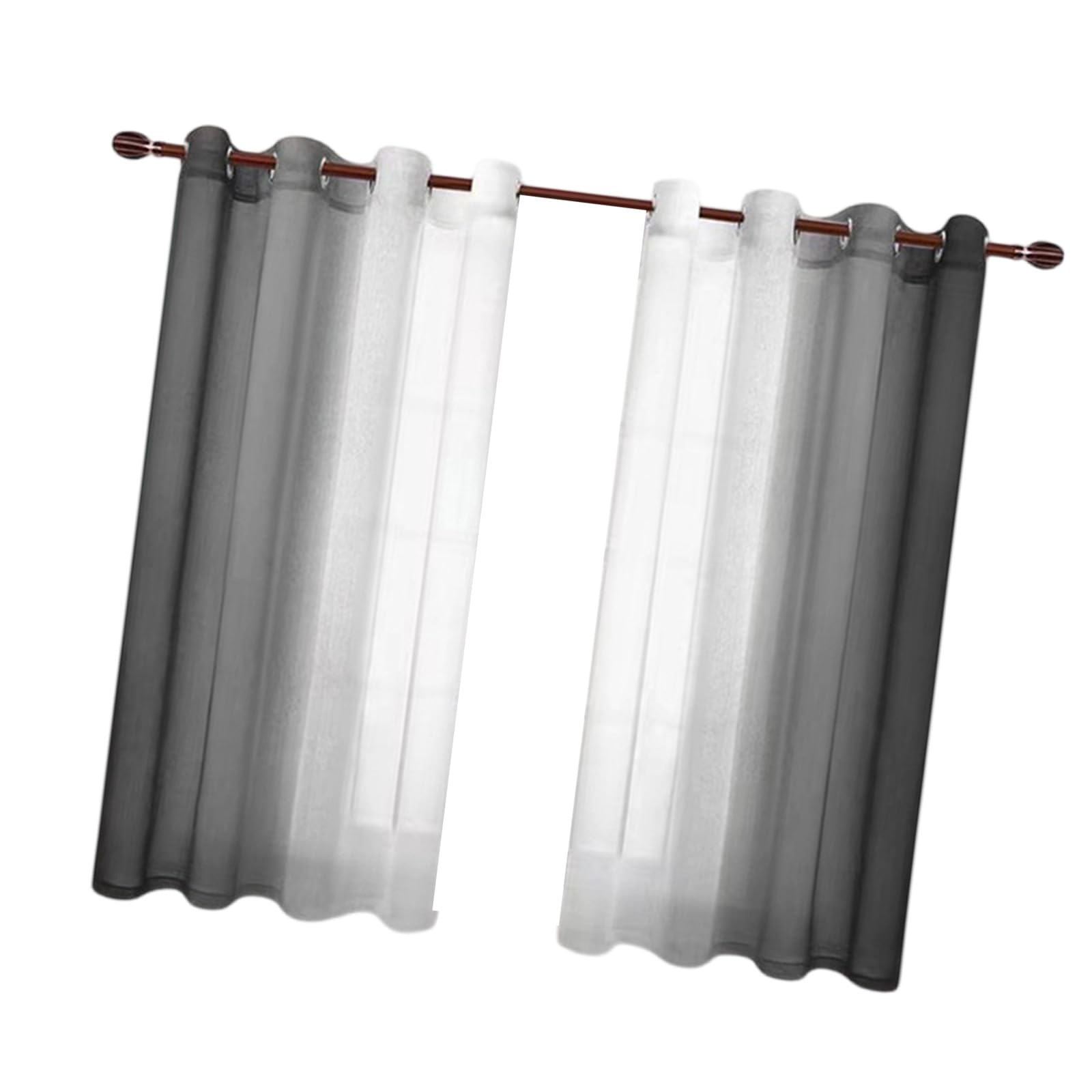 Tsophreniq Chiffons Curtains for Living Room Grommets Special Wrinkles Semi Sheer Window Privacy with Light for Room Gradients Color Curtain