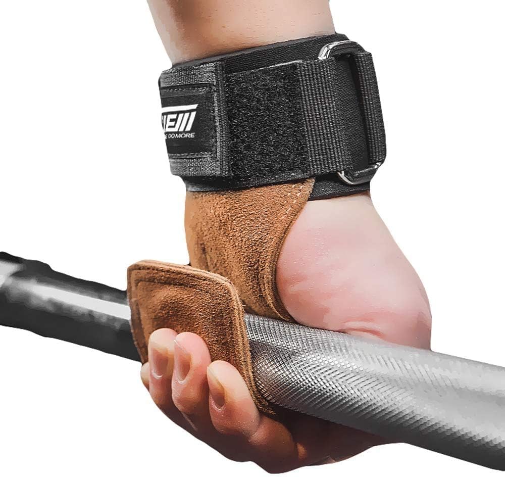 TAVIEW Premium Gewichtheber-Handgelenkhaken für maximale Griffunterstützung – Kreuzhebenhandschuhe und Griffpolster Alternative für Fitness, Fitnessstudio, Krafttraining wie Klimmzüge, Kreuzheben und