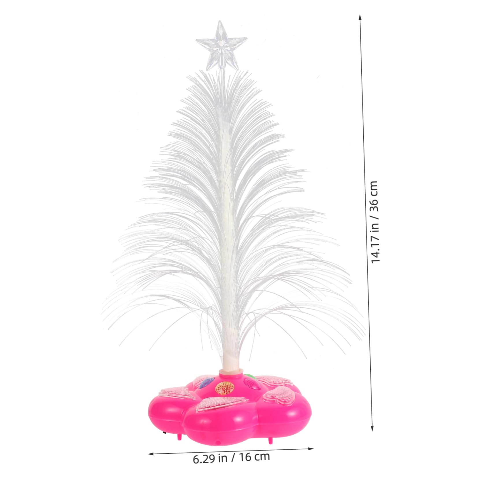 NUOBESTY Colorful Fiber Optic Christmas Tree Light with Sparkling Effects No Battery Needed Decoration for Home Bedroom Party and Holiday Festivities Random Color