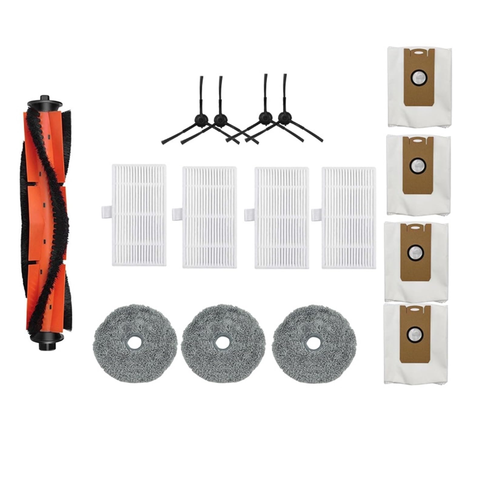 Kompatybilny z Lydsto W2/W2 Edge, TAMA All In One Max, Blaupunkt Bluebot OMEGA, Inic IX10 Robot Vacuum Parts Filtr szczotki głównej (20 szt. 1)
