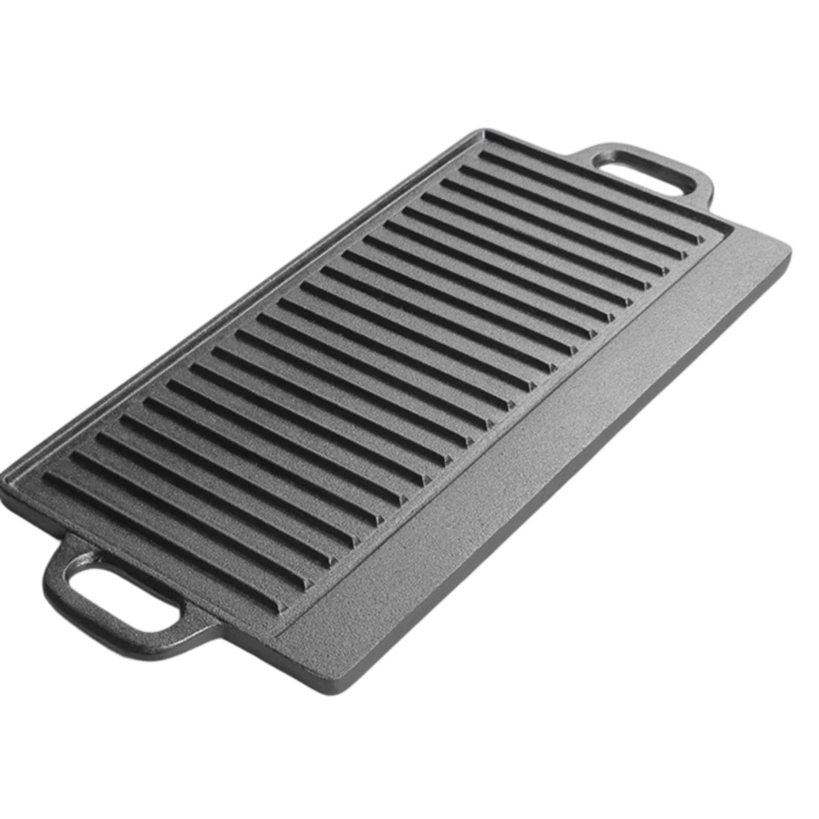 Piastra Barbecue in Ghisa Pesante Piastra Rigata in Ghisa Resistente Al Calore per All'aperto, 40 20cm