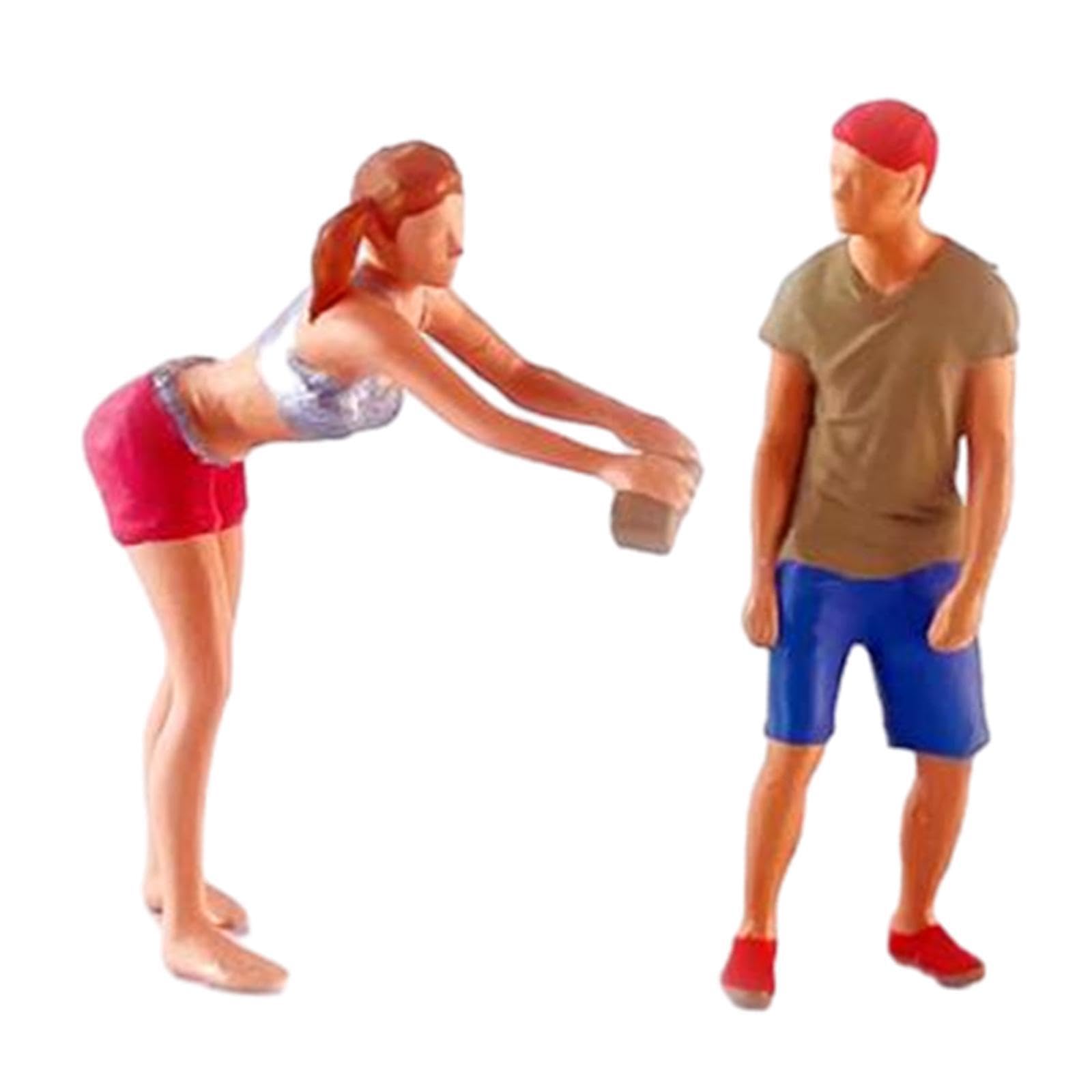 QUXVUIS Charming 1/64 Scale Miniature Figures Delightful Craft Options for Diorama Presentations and for Creative Photography Displays Miniature Diorama Women