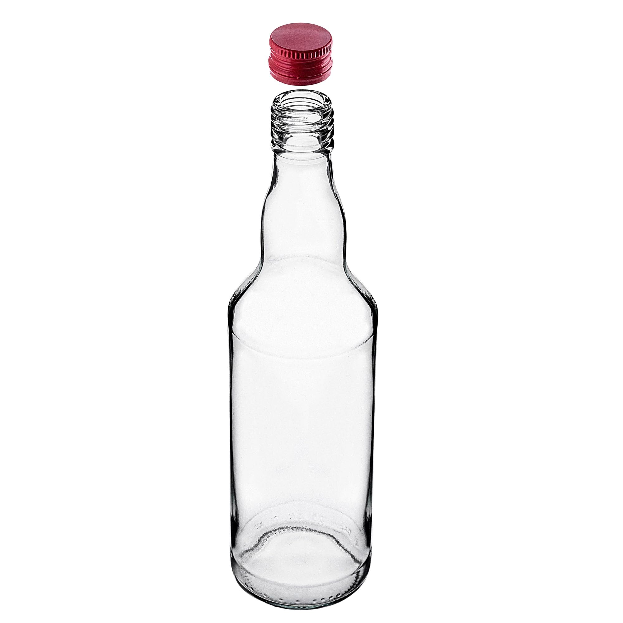 KADAX Set di 50 Bottiglie in Vetro 500ml con Tappo a Vite – Bottiglie vuote da riempire per succhi, sciroppo, Olio e liquore, conservazione Alimentare