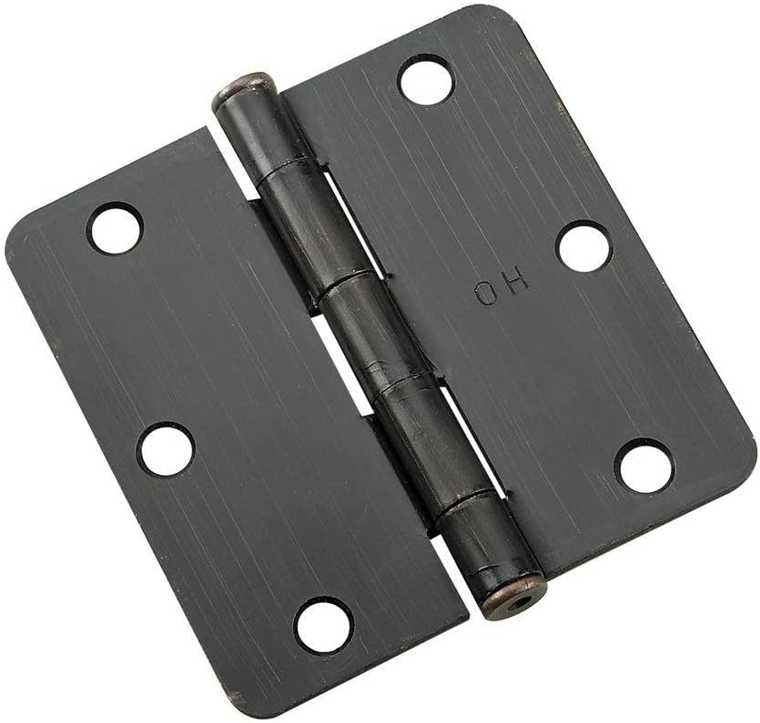 Onward 3 in. x 3 in. Oil-Rubbed Bronze Full Mortise Butt Hinge with Removable Pin (2-Pack) 2820ORBB