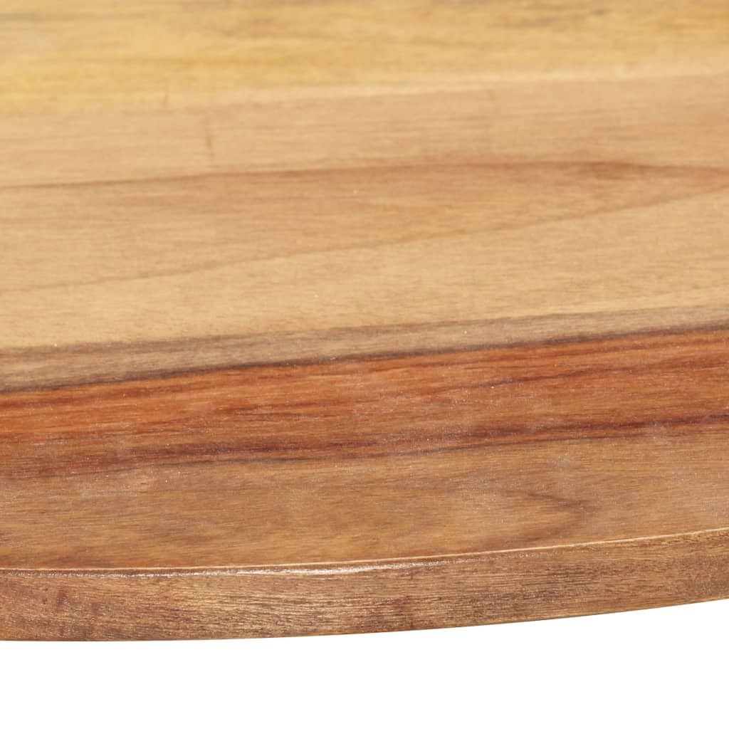 vidaXL Tischplatte Massivholzplatte Holzplatte Ersatztischplatte Holz Platte für Tisch Esstisch Rund 25-27mm 50cm Massivholz Akazie
