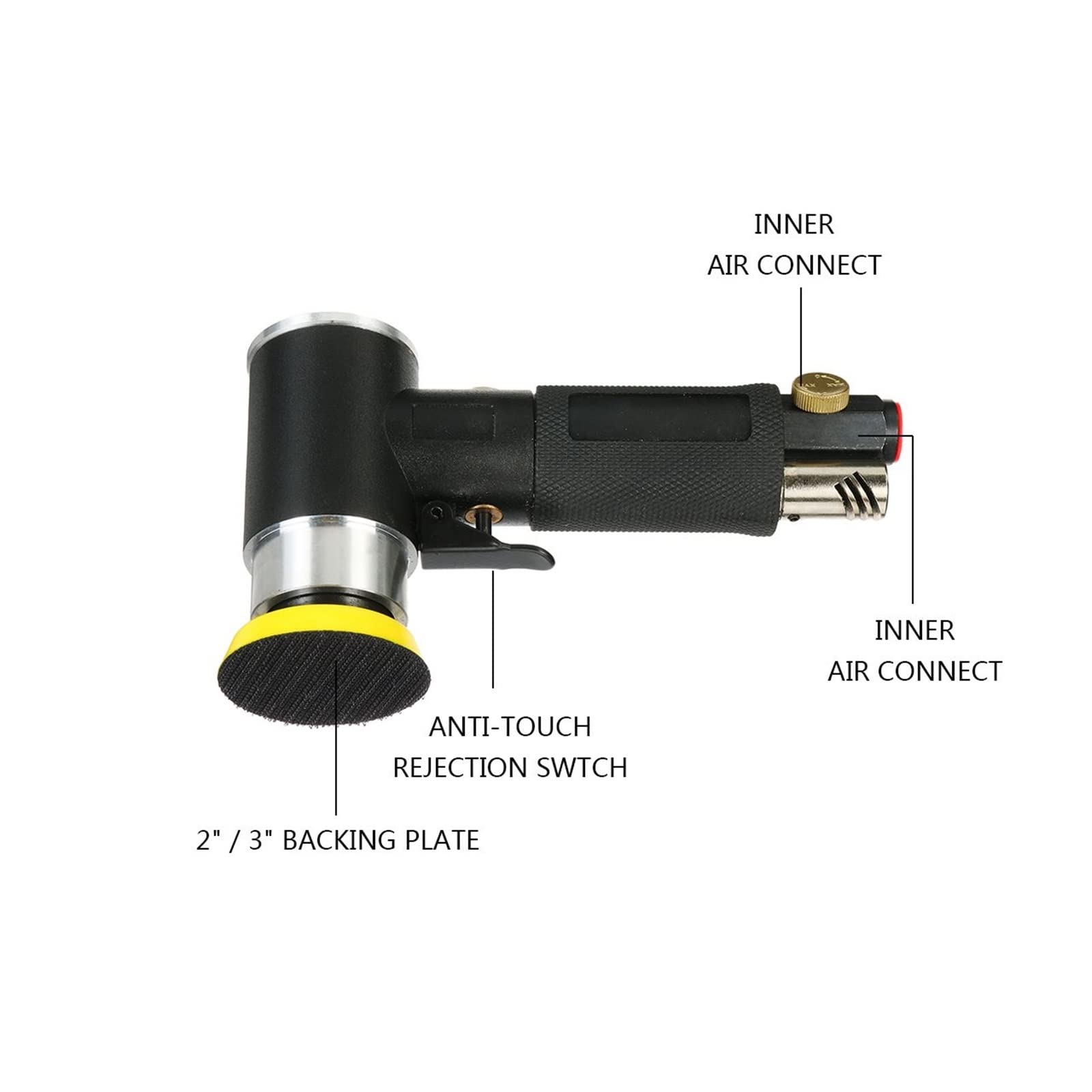 25 sztuk 2-3 cal maszyna do polerowania powietrza 15000 obr./min Mini szlifierka pneumatyczna 4.0cfm 90psi akcesoria elektronarzędzi narzędzie samochodu