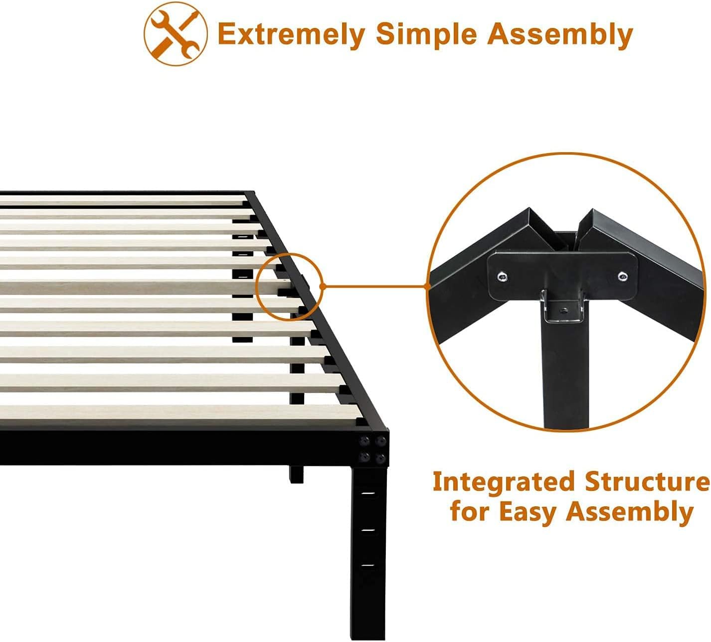 Amаzіng 🔥 ZIYOO 14 Inch Platform Metal Bed Frame/3500lbs Heavy Duty/Strengthen Wooden Slats Support/Mattress Foundation/No Box Spring Needed/Quiet Noise Free, Twin/Twin XL/Full/Queen/King/Cal King (Twin) Bеѕt Quаlіtу 🔥 ZIYOO 14 Inch Platform Metal Bed Frame/3500lbs Heavy Duty/Strengthen Wooden Slats Support/Mattress Foundation/No Box Spring Needed/Quiet Noise Free, Twin/Twin XL/Full/Queen/King/Cal King (Twin)