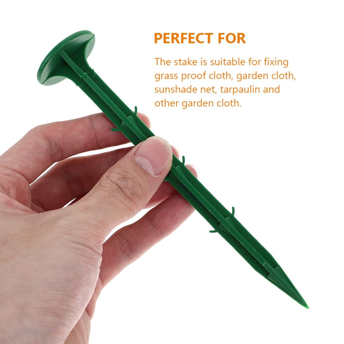 150 Picchetti da Terra in Plastica Verdi 11 CM Chiodi da Giardino per Esterni Ancoraggi per Tessuto Paesaggistico e Prato Artificiale Picchetti da Fissaggio per Teli e Reti da