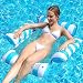 Hamaca inflable para el agua, hamaca 4 en 1, hamaca inflable, colchón de natación, silla de agua, piscina, juguete para piscina, hamaca flotante, para adultos y niños (azul)