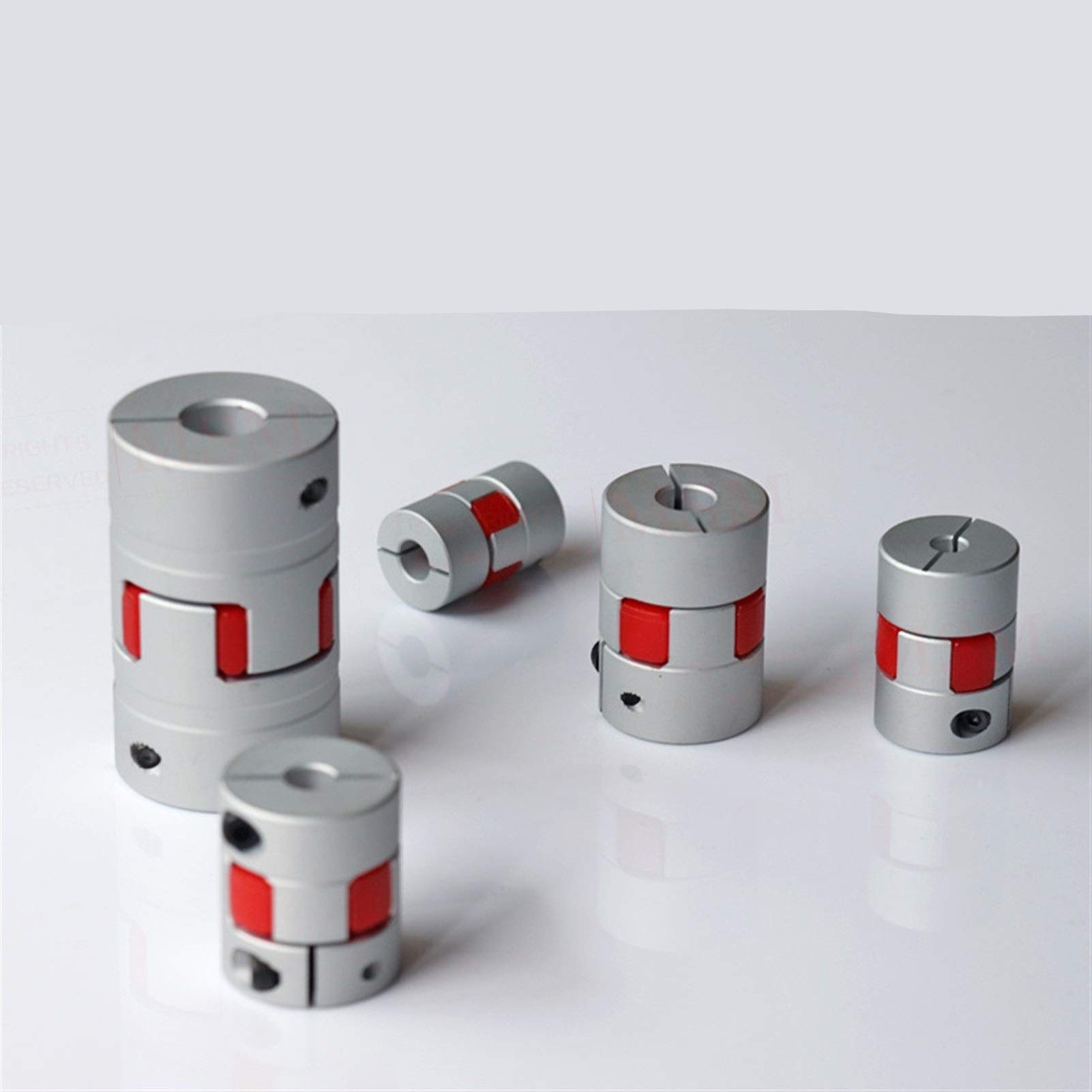 TEYWET Coupler 2pcs/lot Shaft Couplers D20L25 Flexible Rubber Jaw for Motor Connector Aluminium for 3D Printer CNC Metal (Inner Diameter : 5x6)