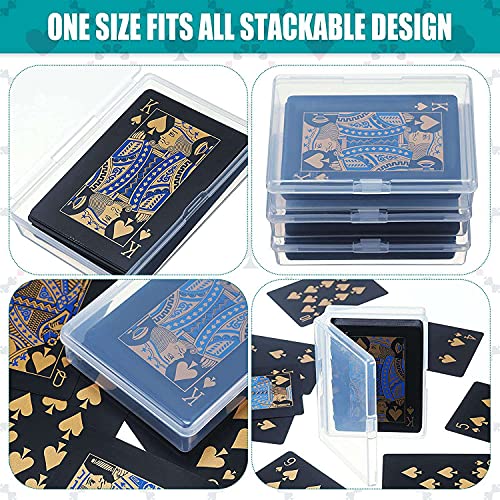 Umwhcw Pack of 10 Playing Cards Box Collecting Cards Holder Cards Storage Organiser Transparent Cards Case Plastic Storage Box for Gaming Cards - Image 3