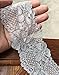LACE REALM 2.5″×10 Yards Stretch Floral Pattern Lace Ribbon Trim Lace for Headbands Garters Decorating Floral Designing & Crafts (Grey)…