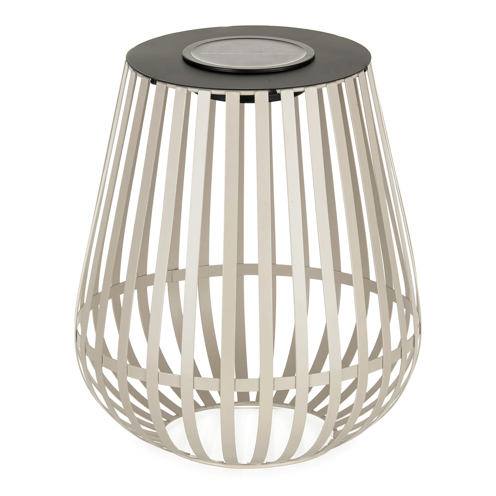 Große Solar Laterne Outdoor: Aufladbar Garten Laternen für draußen wetterfest aus hochwertig Metall Gartendeko Solarlampe als Balkon Deko modern