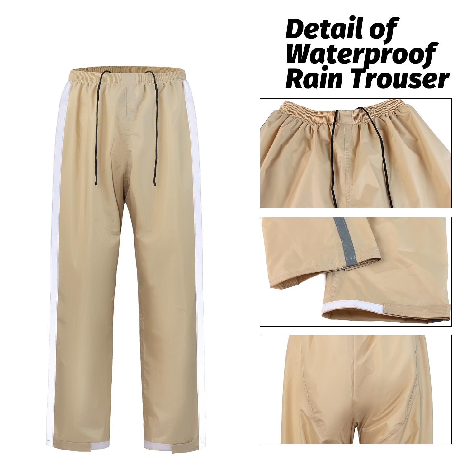 Combinaison de Pluie Imperméable Homme Ensemble de Pluie Coupe Vent Ensemble Veste et Pantalon Imperméables 2 Pièces Manteau Vêtements de Pluie