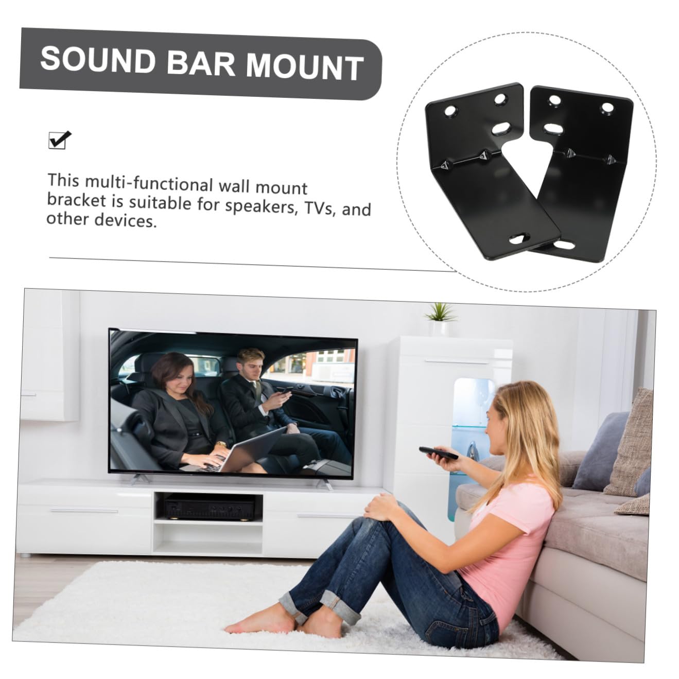Didiseaon Supporto in Parete Staffa Metallo per Nero Soundbar