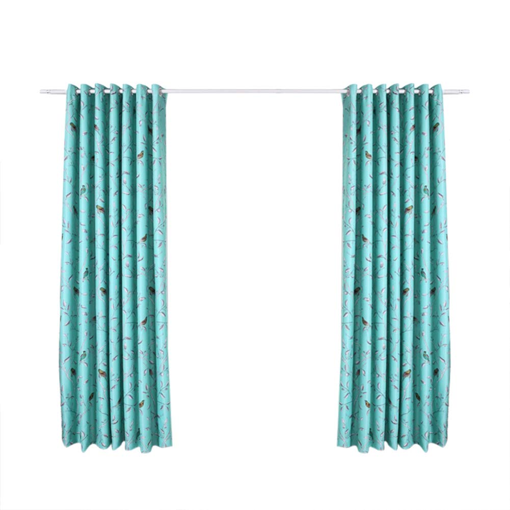 Bedroom Drape, Comfortable Window Curtain, Fine Texture Polyester for Living Room Bedroom(Green bird tree)