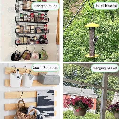 Nisoger-12-Pack-6-Inch-S-Hook-Large-Vinyl-Coated-S-Hooks-with-Stopper-Non-Slip-Heavy-Duty-Steel-Metal-Black-Rubber-Coated-Closet-S-Hooks-for-Hanging-Jeans-Plants-Jewelry-Pot-Pan-Cups-Towels