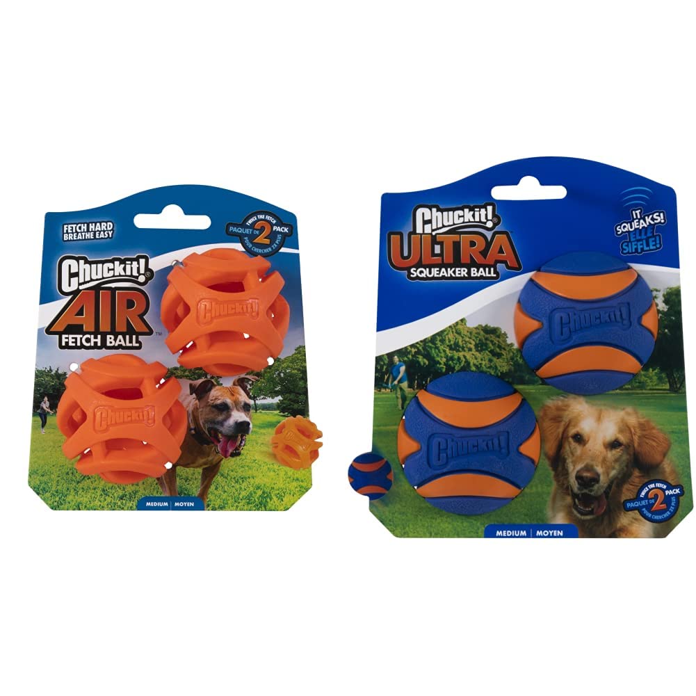Chuckit Air Fetch Ball Dog Toy Medium Ultra Squeaker Ball Dog Toy Medium
