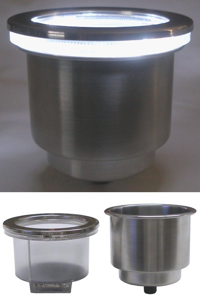 LED Cup Holder - Battery Operated - White