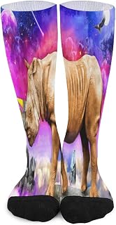 Oil Painting of Elephant Tube Socks Printed High Stockings Cute Color Matching Socks Athletic Socks