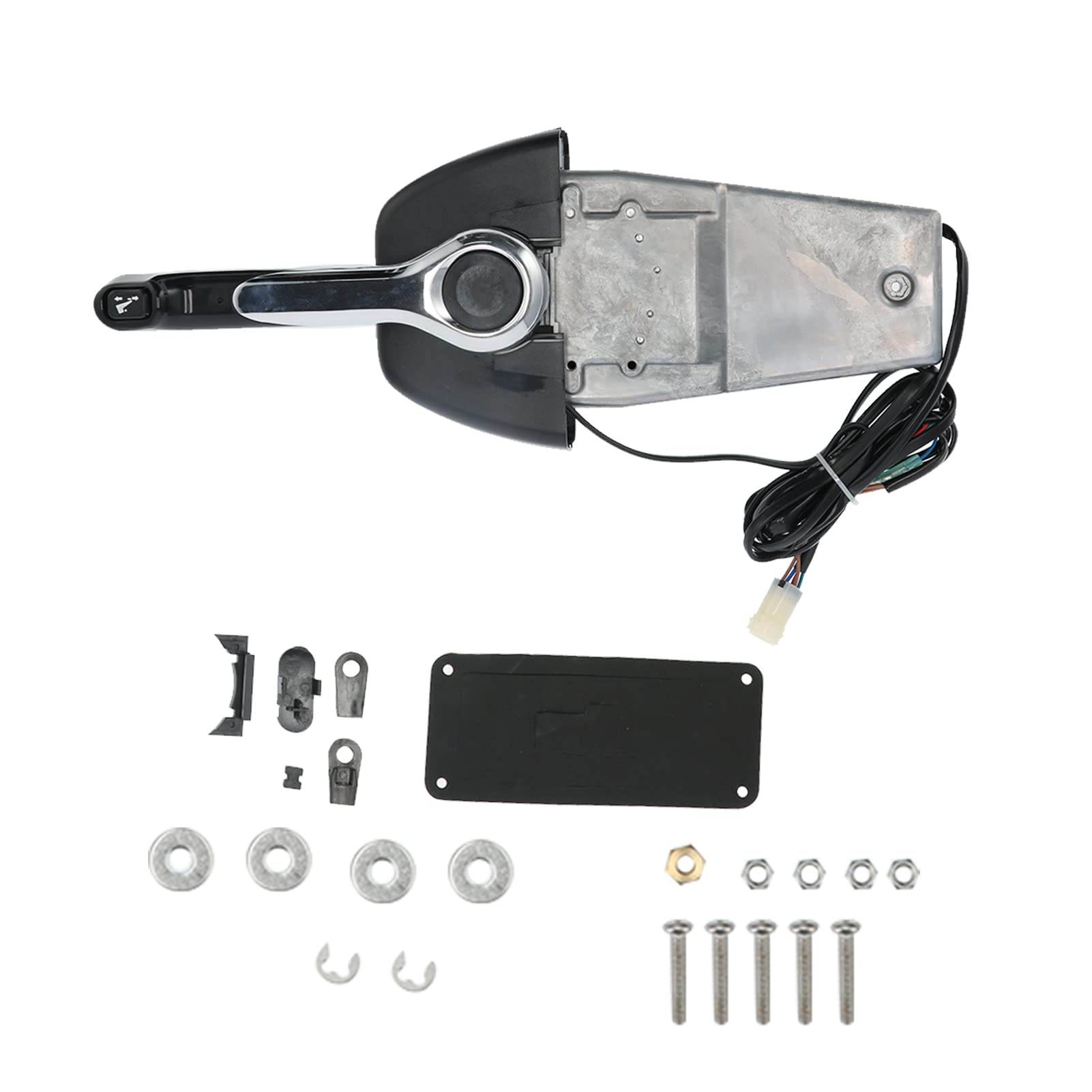 Binnacle Control Marine Parts Boat Hardware 704-48205-14-P1-00 Control Fueraborda de una Sola Manija Diseño Ergonómico de Textura Contemporánea con Más Corto Cromado para