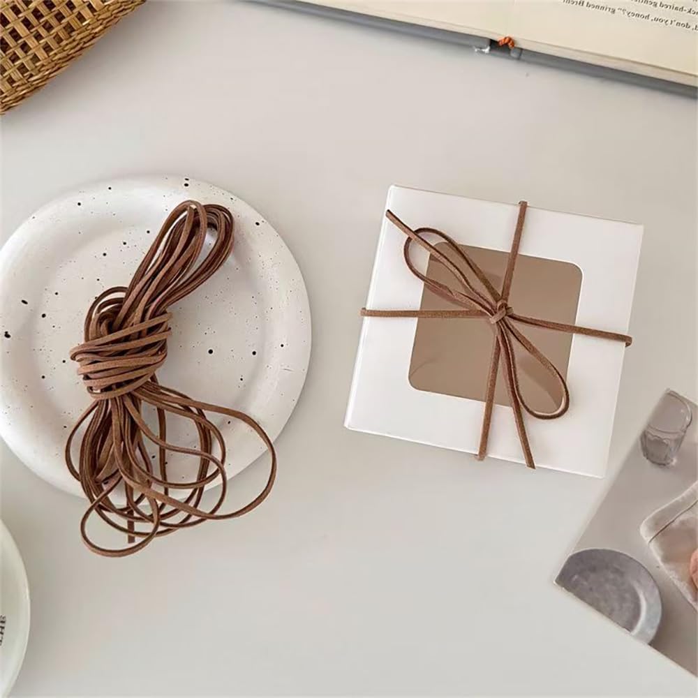 3 Couleurs Plat Laniere Cuir, 10 M X 3 Mm Cordon Cuir Pour