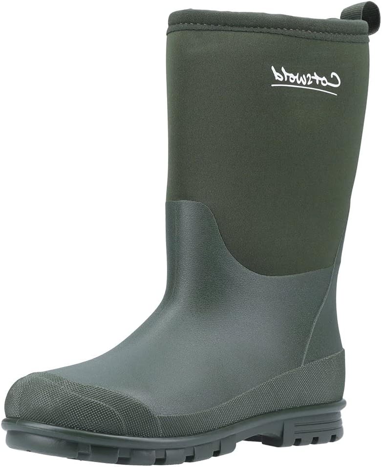 Cotswold Hilly Neoprene Wellington Boot Green UK 3 Green