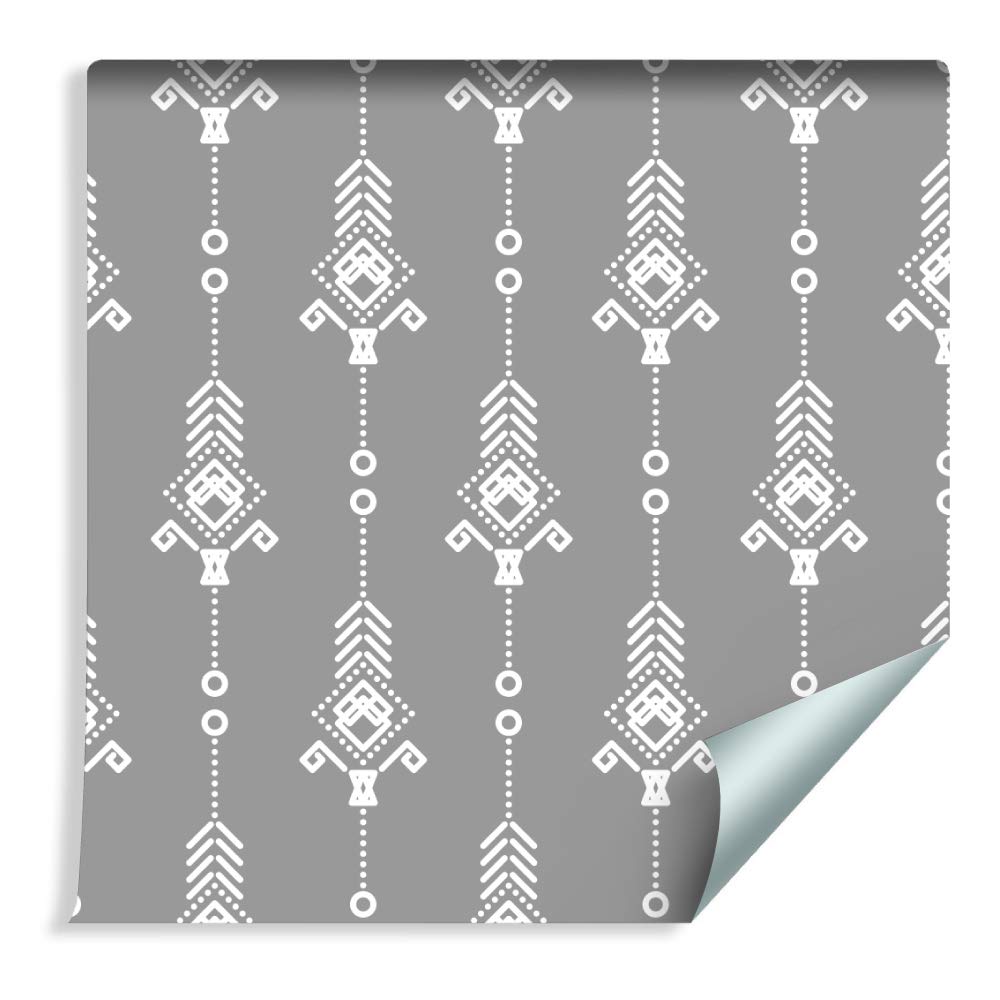 Muralo Papier Peint Motif Blanc Artistique Style Rétro - 10m x 53 cm