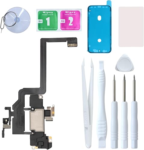 Para iPhone 11 Auricular Reemplazo de altavoz y auricular Pieza de oído Sensor de luz de proximidad Cable flexible con herramientas de reparación