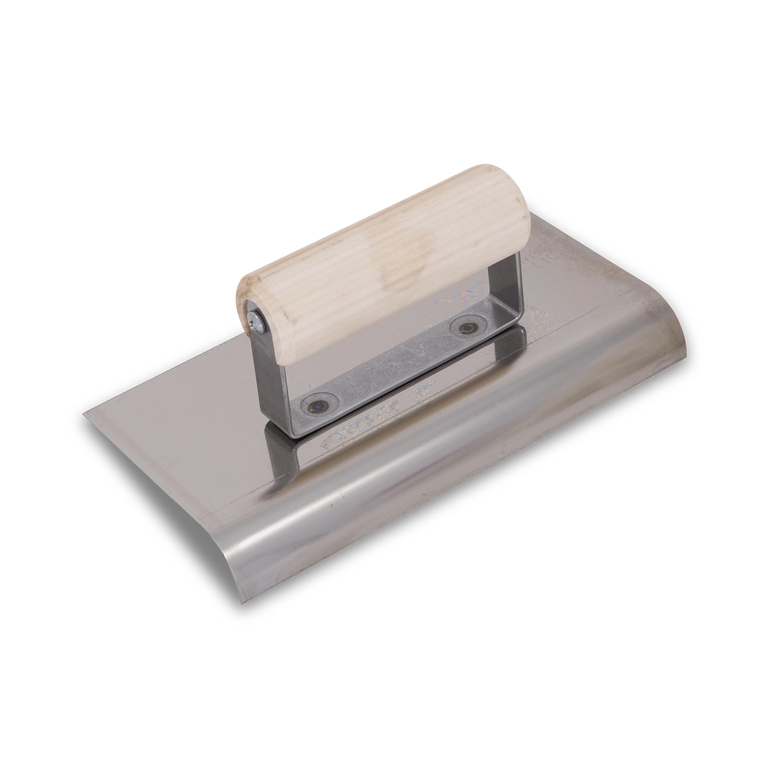 MARSHALLTOWN QLT Stainless Steel Hand Edgers, Wood Handle Material, 203mm Length, 102mm Width, 6mm Radius, 10mm Lip, Made In The USA, CE517S