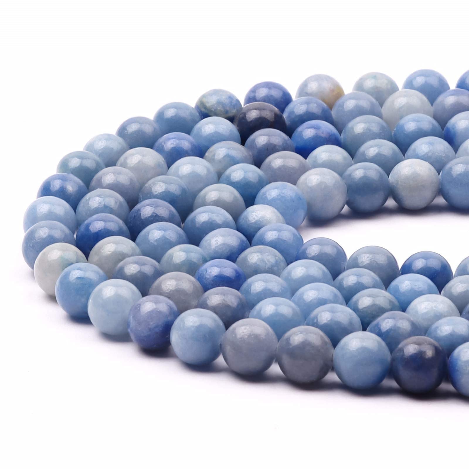 10mm Round Blue Aventurine Gemstone Beads