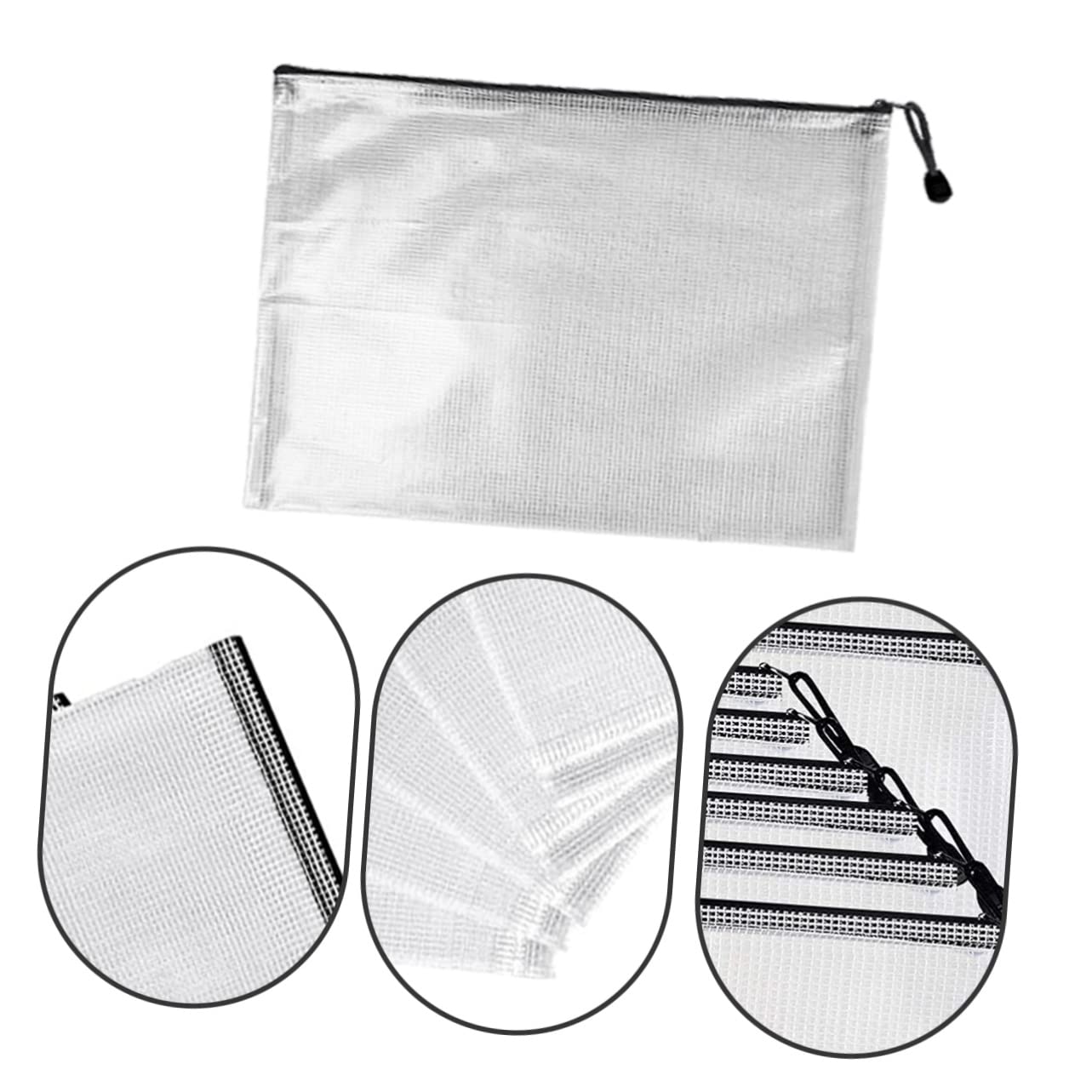 10pezzi Buste Portadocumenti in Plastica Pvc Cerniera Sacchetti Organizzatori Per Cancelleria Libri e Documenti Design Semplice e Durevole