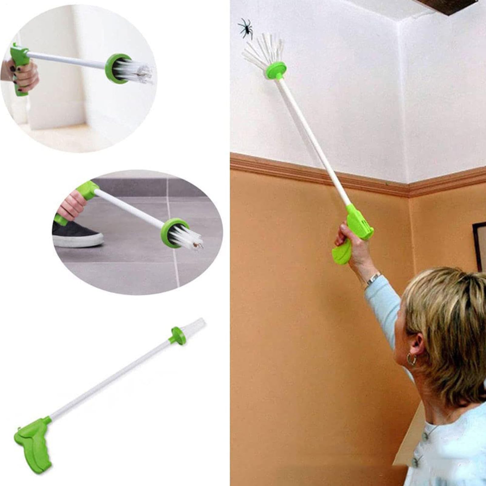 Genérico Catching Tool – Humane Grabber For Spiders| Spider Catcher Easy To Catch Fly Catcher Indoor Catching Soft Fibres Trapper Safely Humanely Grabs Home Wasps Spiders Bees and Other Place Use