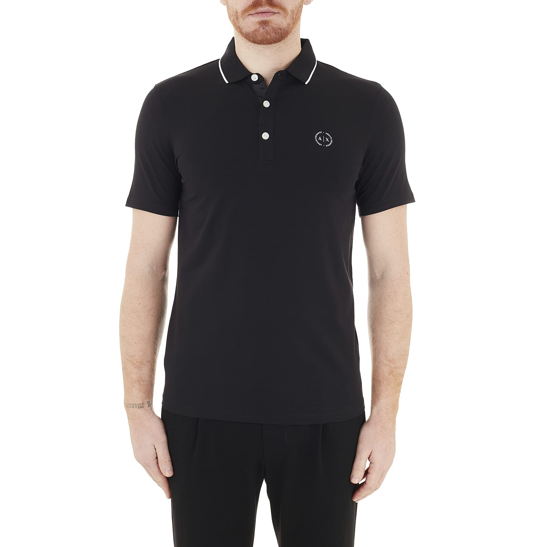 A|X Armani Exchange Men's Short Sleeve Jersey Knit Polo