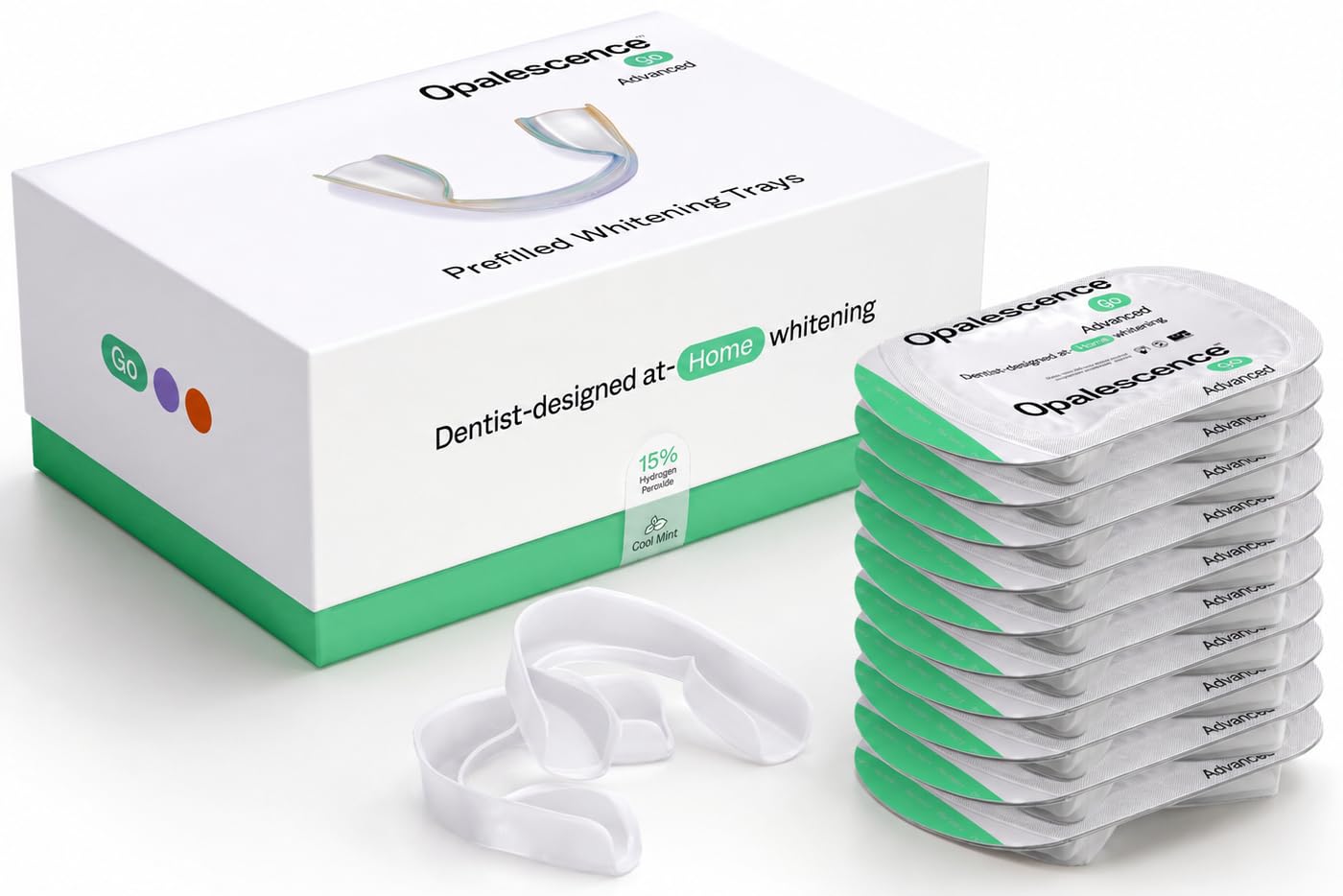 Opalescence Go 15% Mint Teeth Whitening - 10 Trays -10