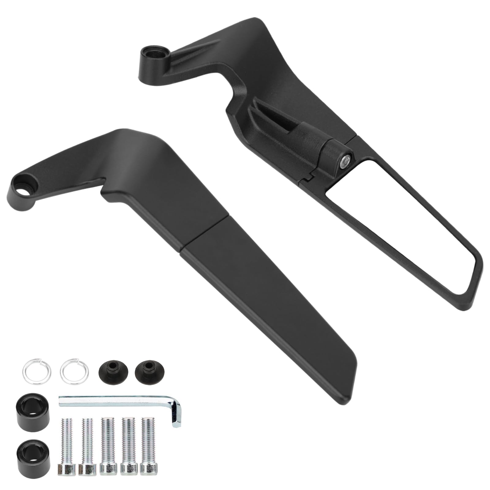 RIDLOG Motorcycle Mirrors Stealth Wind Wing Side Rearview Mirrors Anti-Glare Motorcycle Street Bike Mirror, Fit for Kawasaki Z400 Z650 Z1000 Duke 390