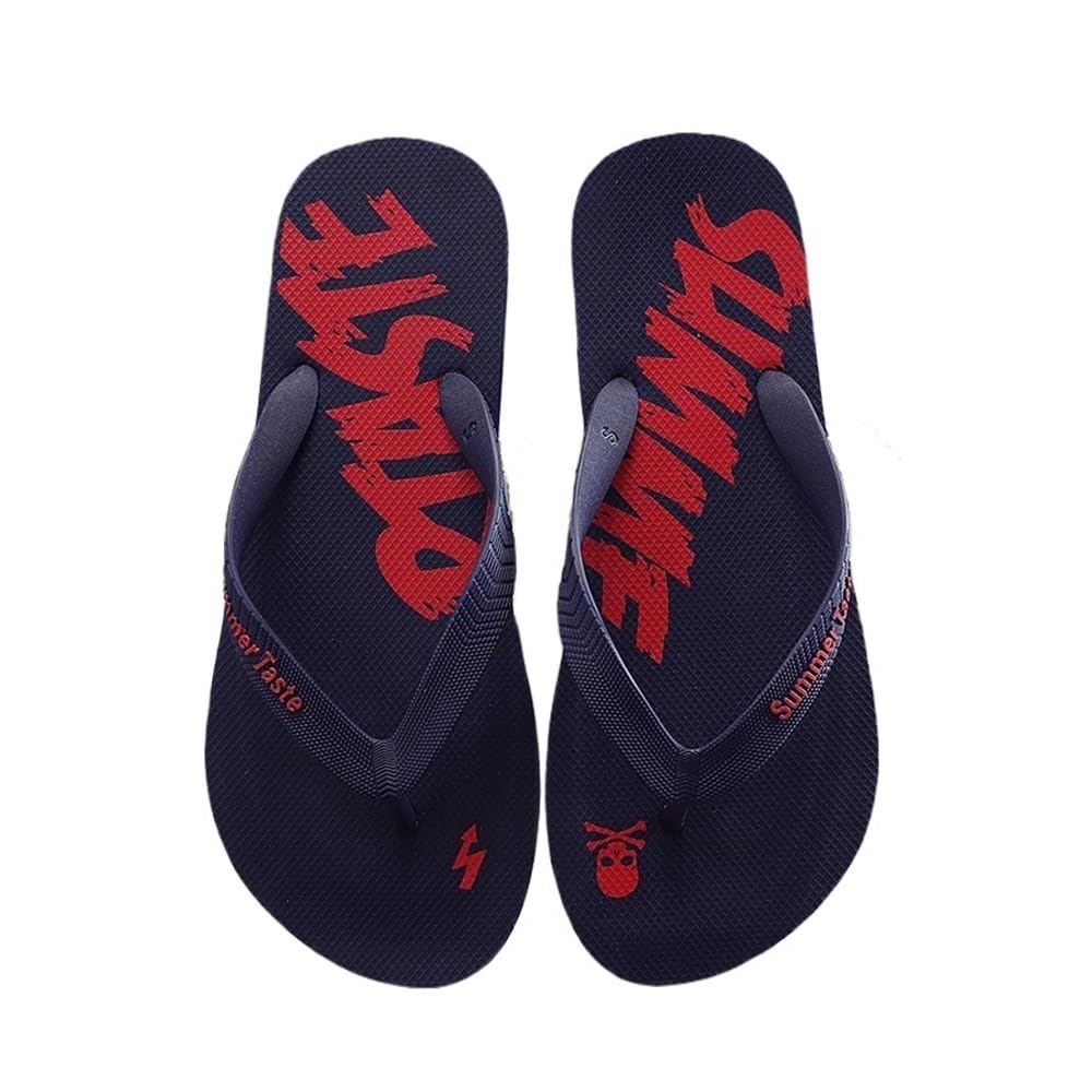 Chaussures de douche homme tongs d'été bleu marine 39