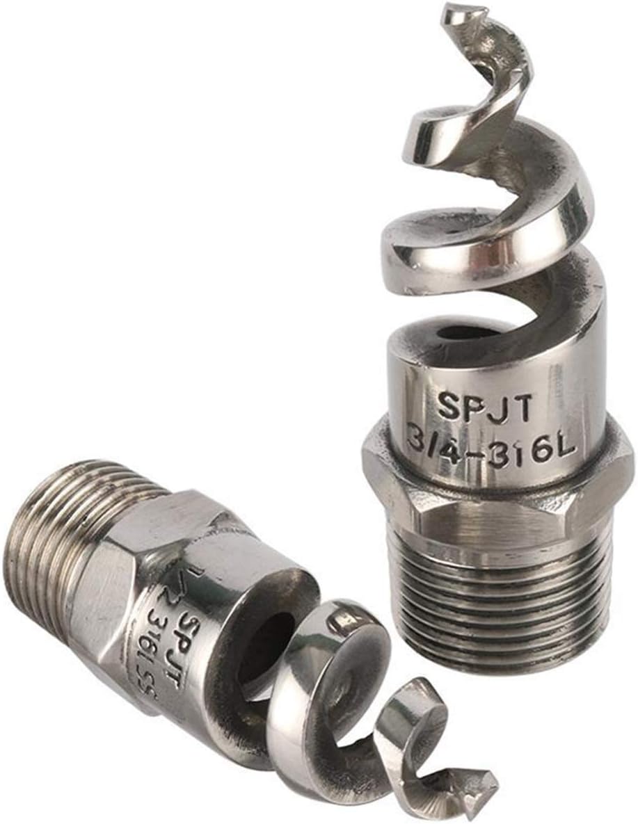 Irrigation Dripper 5 Pieces of 3/8" 1/2" 3/4" External Thread 120 Degree Full Cone Spiral Jet Nozzle Stainless Steel Garden Agricultural Irrigation Sprinkler (Color : 3I8 inch)
