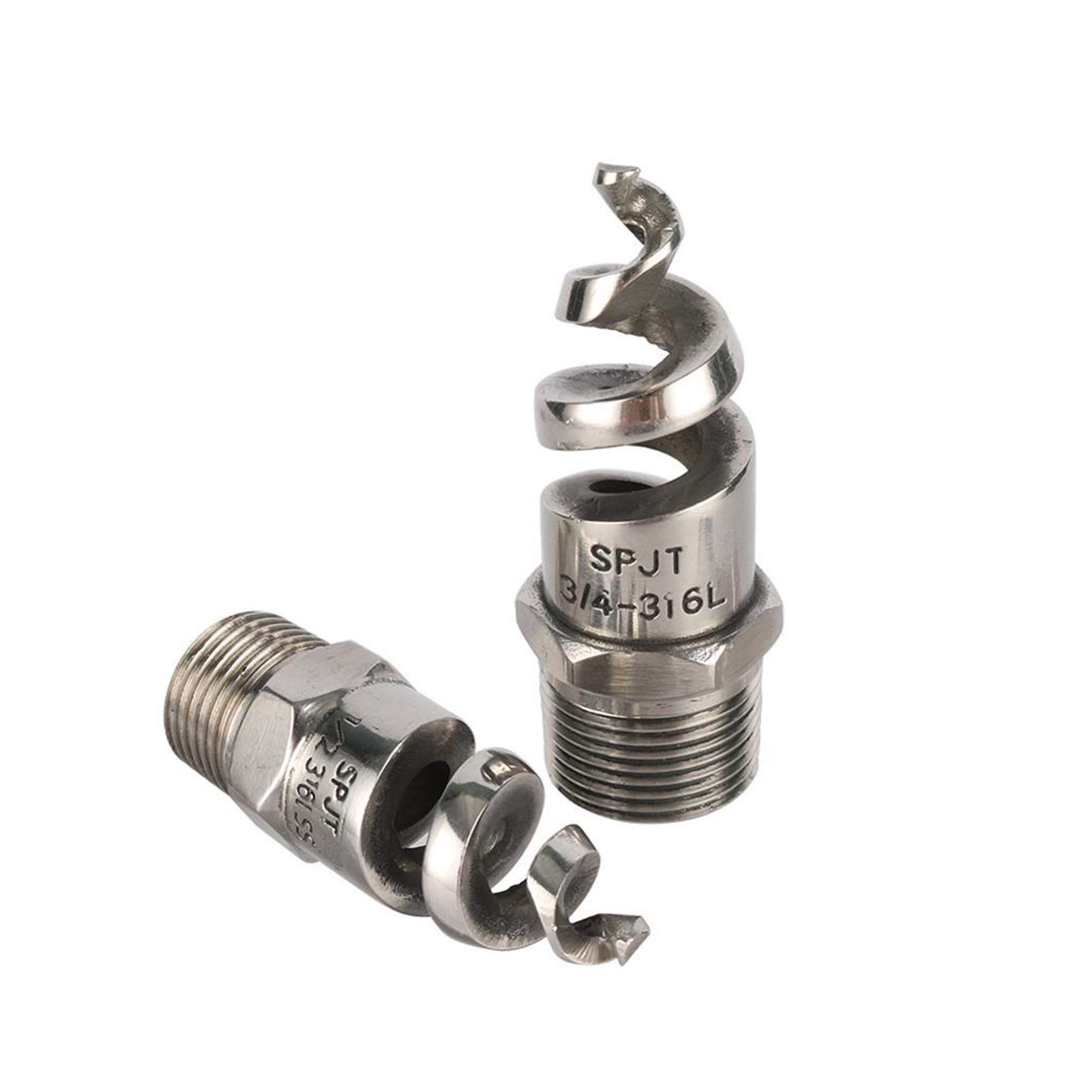 Podlewanie Roślin Doniczkowych Podlewanie Butelki 5 sztuk 3/8 "1/2" 3/4 "Gwint zewnętrzny 120 stopni pełny stożek Spirala Dysza odrzutowa Ogród Ogród Rolniczy nawadnianie Zraszacz (Color : 3I8 inch)