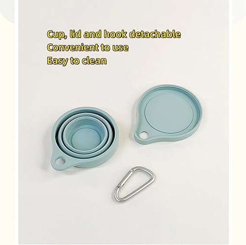 Miniatura 3 de Taza de agua de silicona plegable reutilizable, taza portátil de picnic para aperitivos, taza de viaje extensible de tamaño bolsillo, tazas