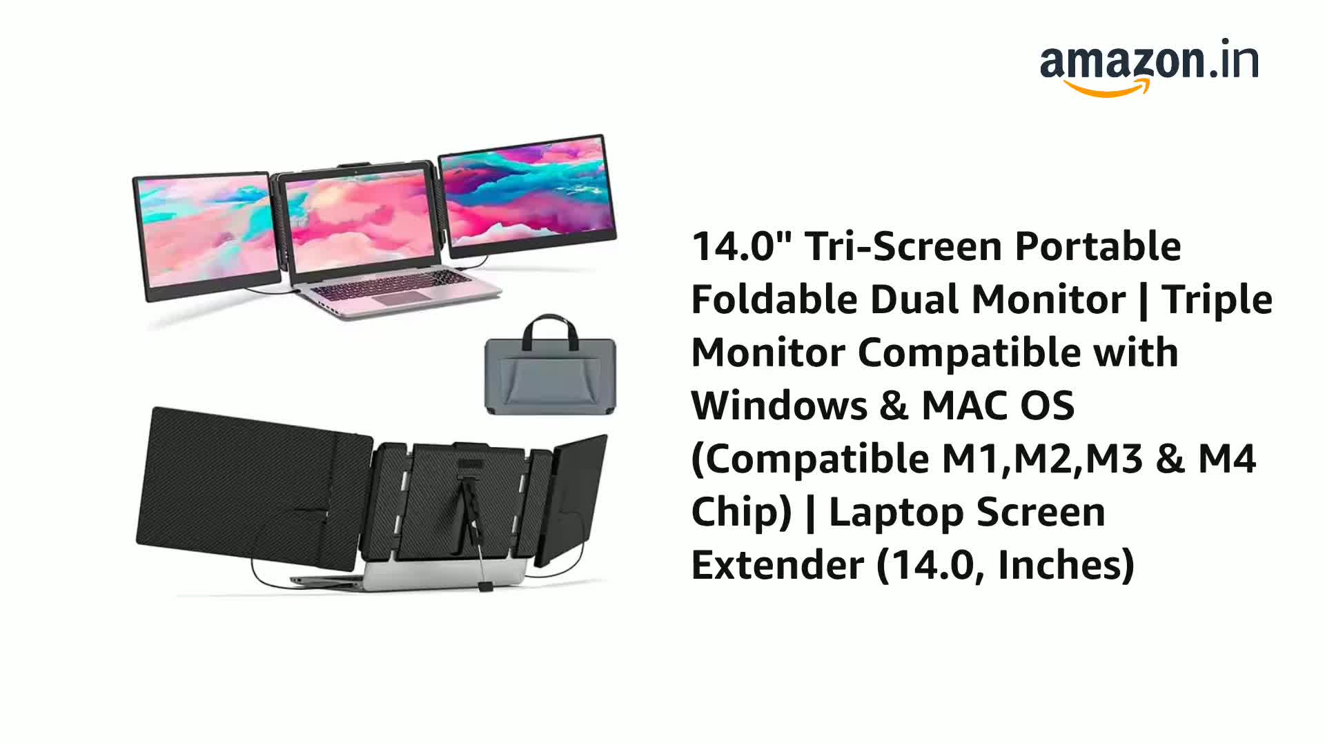 Portable Tri-Screen Monitor 14インチ Amazon.com: Trio Max 14.1