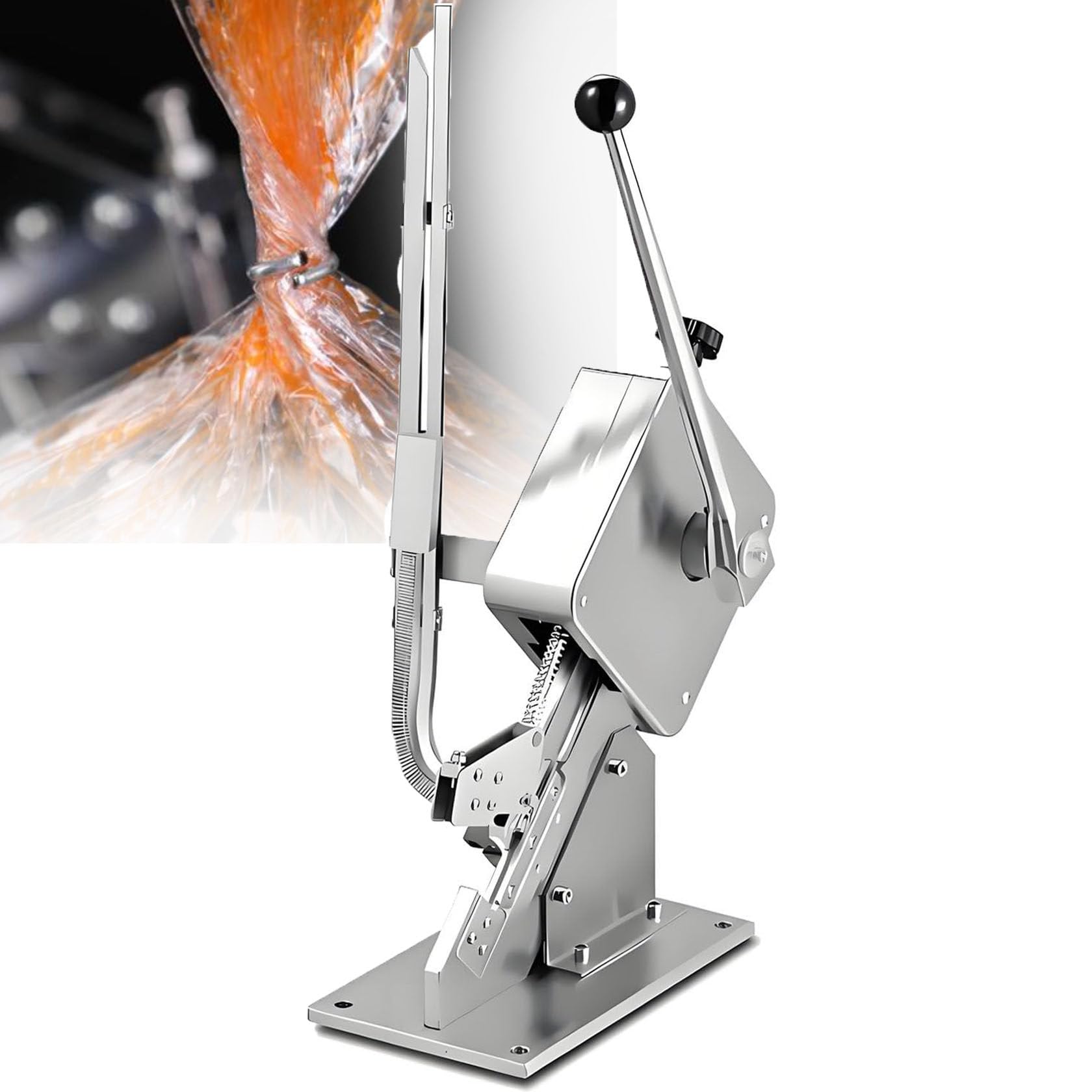 MRVAKDYDI Portable Tying Machine for Sealing, Manual U-Shape Sausage Clipper With 4500 Clips For Sausage Casings And Bags(U508)