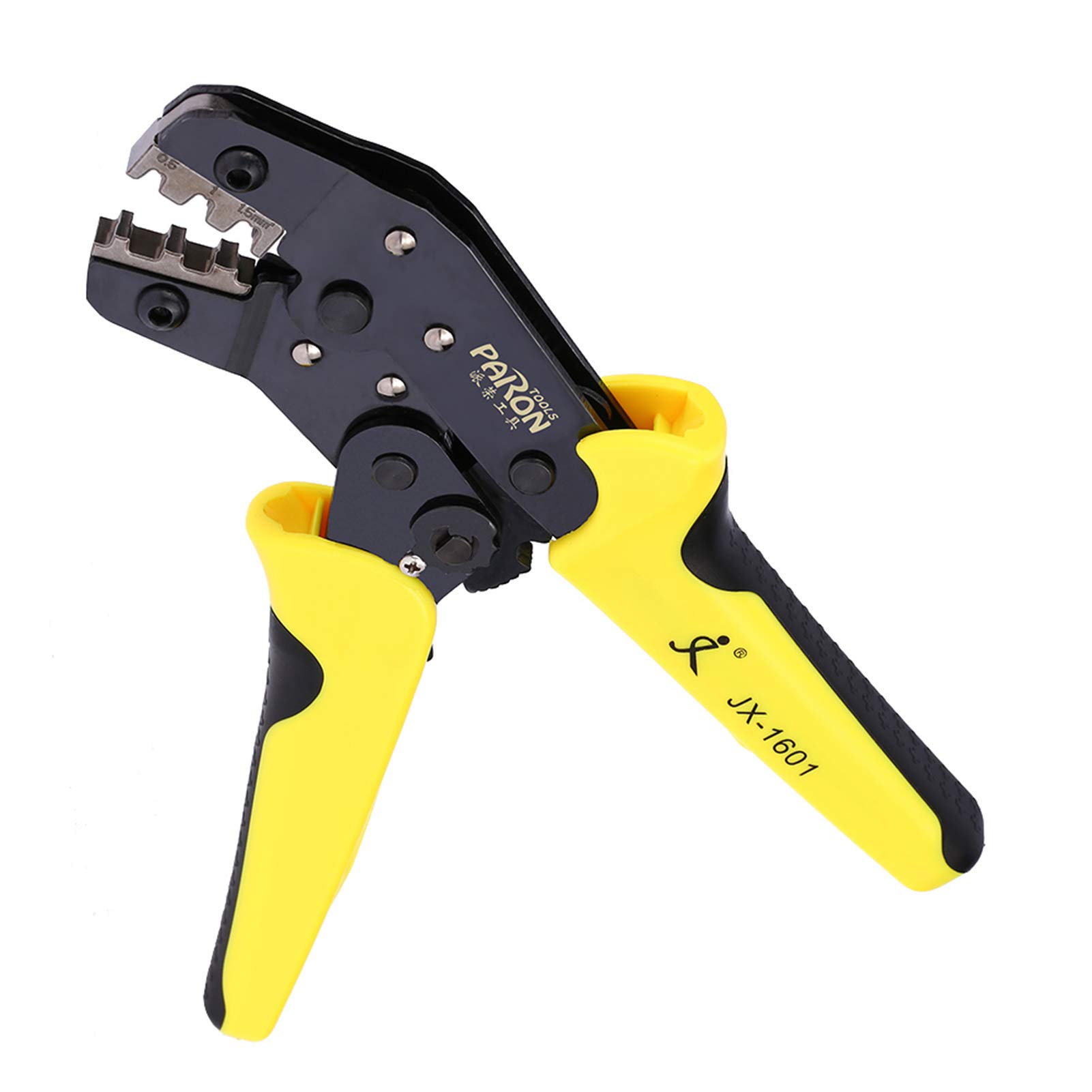 Gecheer PARON Professional Wire Crimpers Engineering Ratchet Terminal Crimping Pliers JX-48B 3.96 to 6.3mm 26-16AWG Crimper 0.14-1.5mm² for Dupont