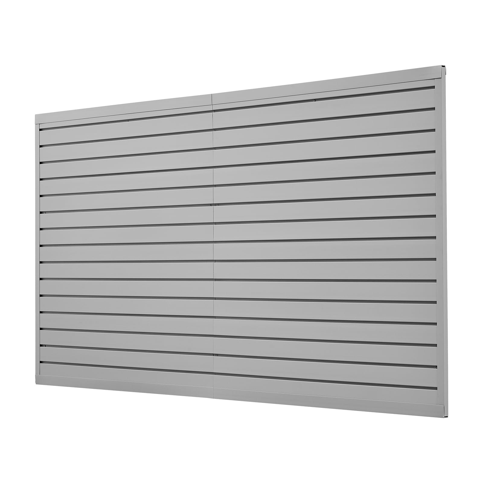 VEVOR Pannelli per Pareti a Doghe per Garage con Design Modulare, Pannello per Pareti a Doghe Regolabile, con Struttura di Accoppiamento e Taglio Fai da Te, Grigio 1225 x 2450 x 20 mm