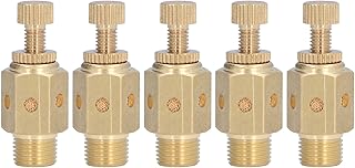 5Pcs Pneumatic Muffler,Air Exhaust Silencer,Pneumatic Silencer,Filter Noise Silencer Copper,Exhaust Muffler,Cylinder Exhaust Silencer,Air Compressor Muffler PSC-01