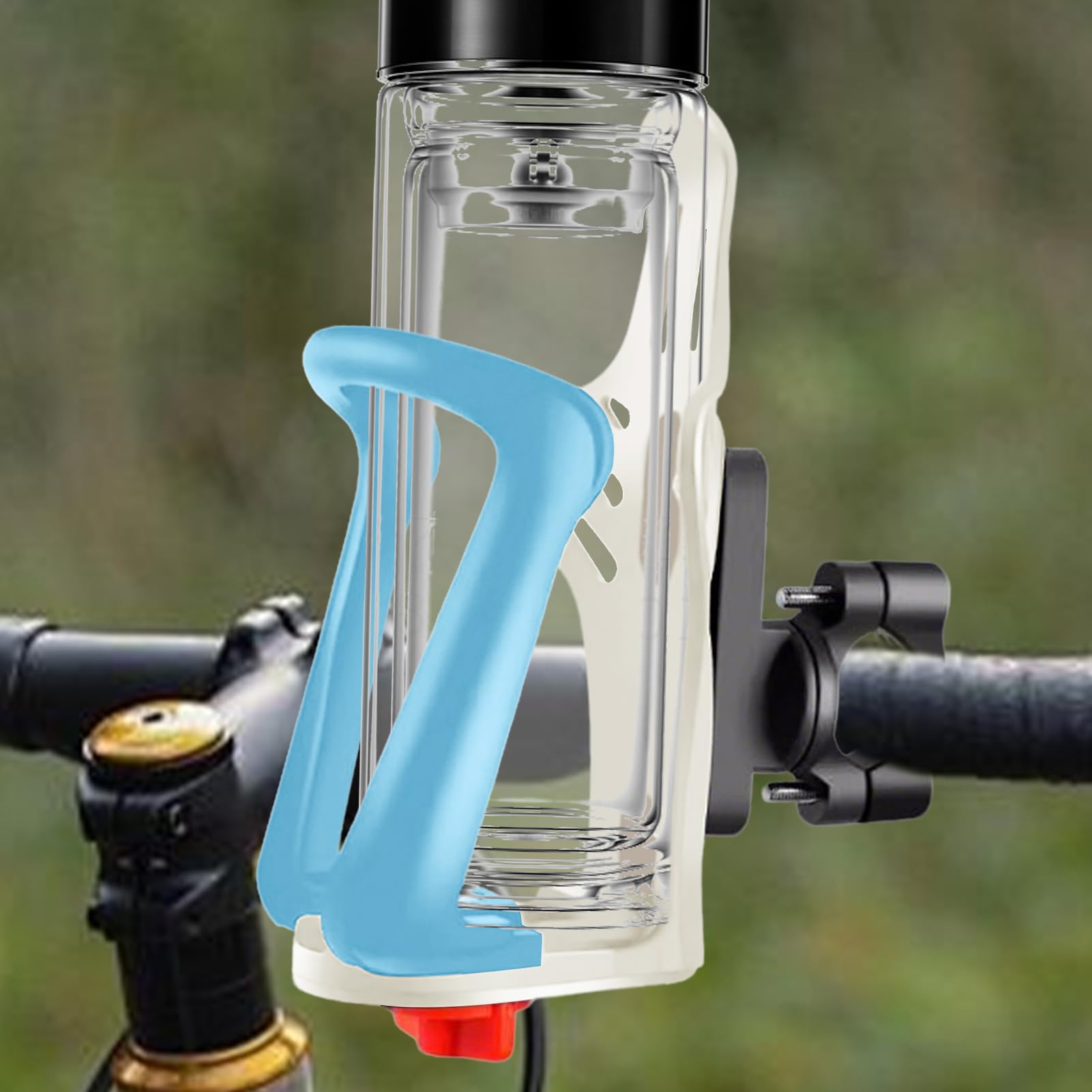 Portaborraccia Bicicletta Supporto Regolabile Per Manubrio 20-35 mm | Portaborraccia E Porta Bicchiere Per Bici Supporto Portabevande da Manubrio e 20-35mm per Bici Moto Scooter Passeggino Sedia