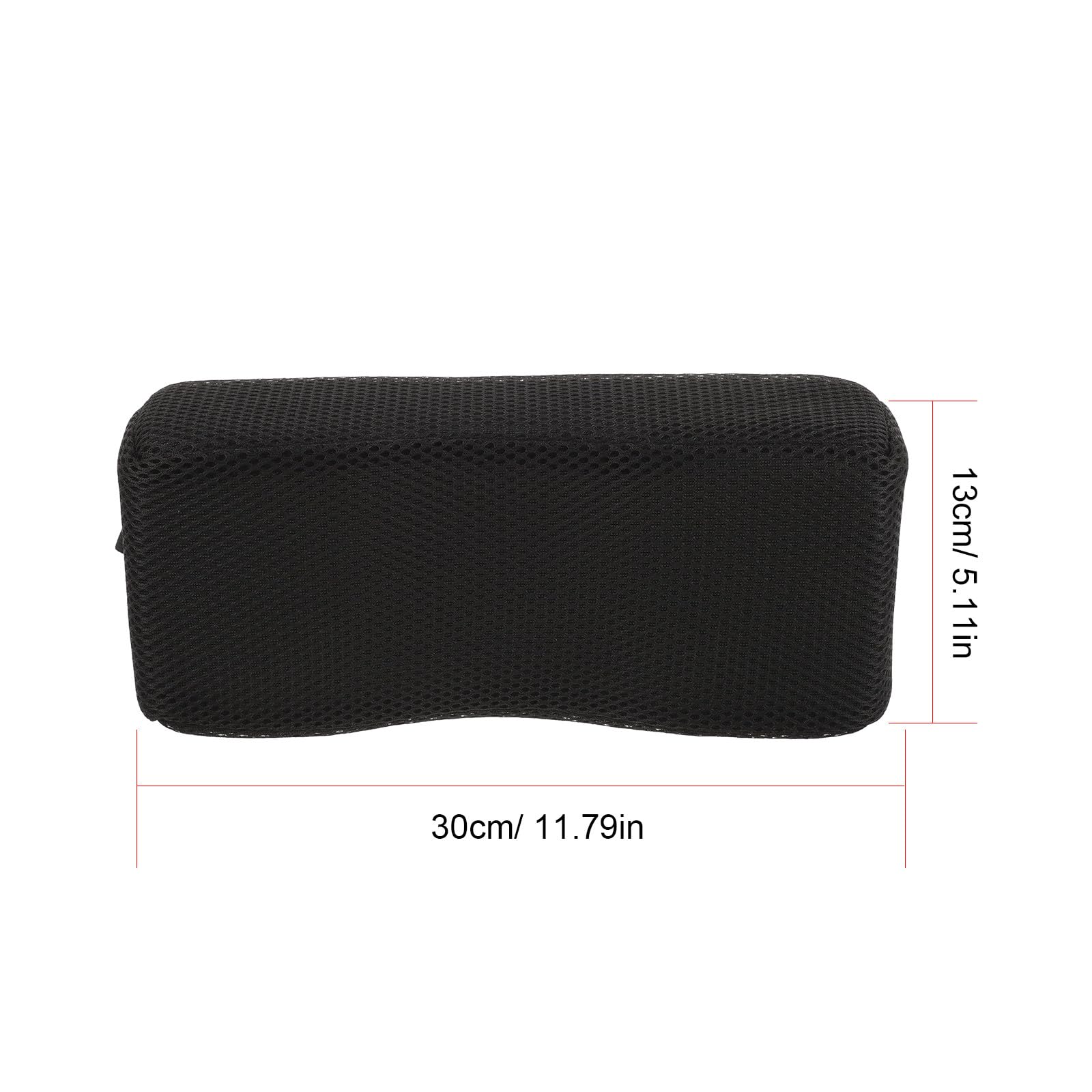 Reposacabezas ómico para Silla de Ruedas Cojín Cabeza Es Transpirable Soporte Cómodo Cuello Accesorio Aadjustable Negro para Uso Diario y Oficina