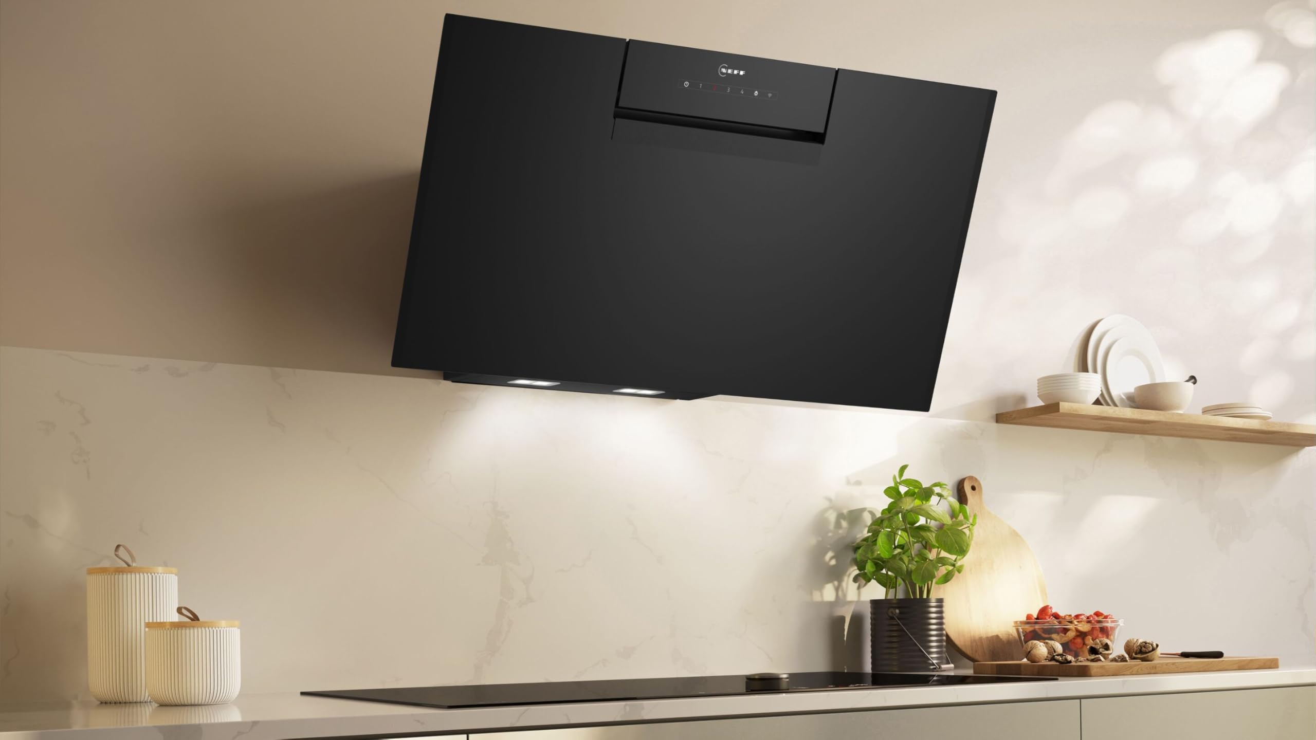 NEFF D85IFN1S0 N 50 Smarte Wandesse Dunstabzugshaube 80cm LED-Beleuchtung Touch Control Schwarz