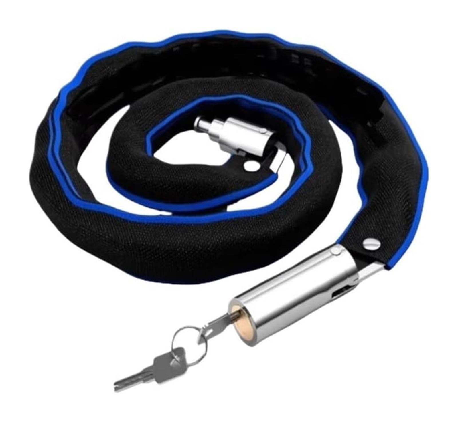 Giveduno Blue-2 Bicycle Lock, Bike Chain Lock Portable 2 Keys Universal Scooter Blue